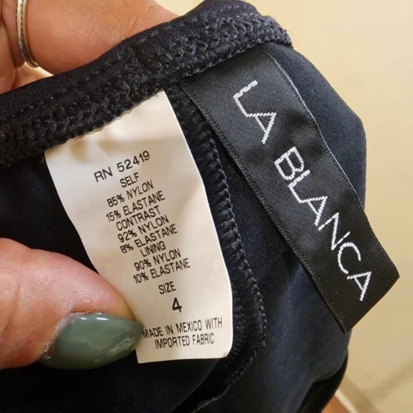 La Blanca black Bikini Bottom size 4 NWT - Picture 3 of 12